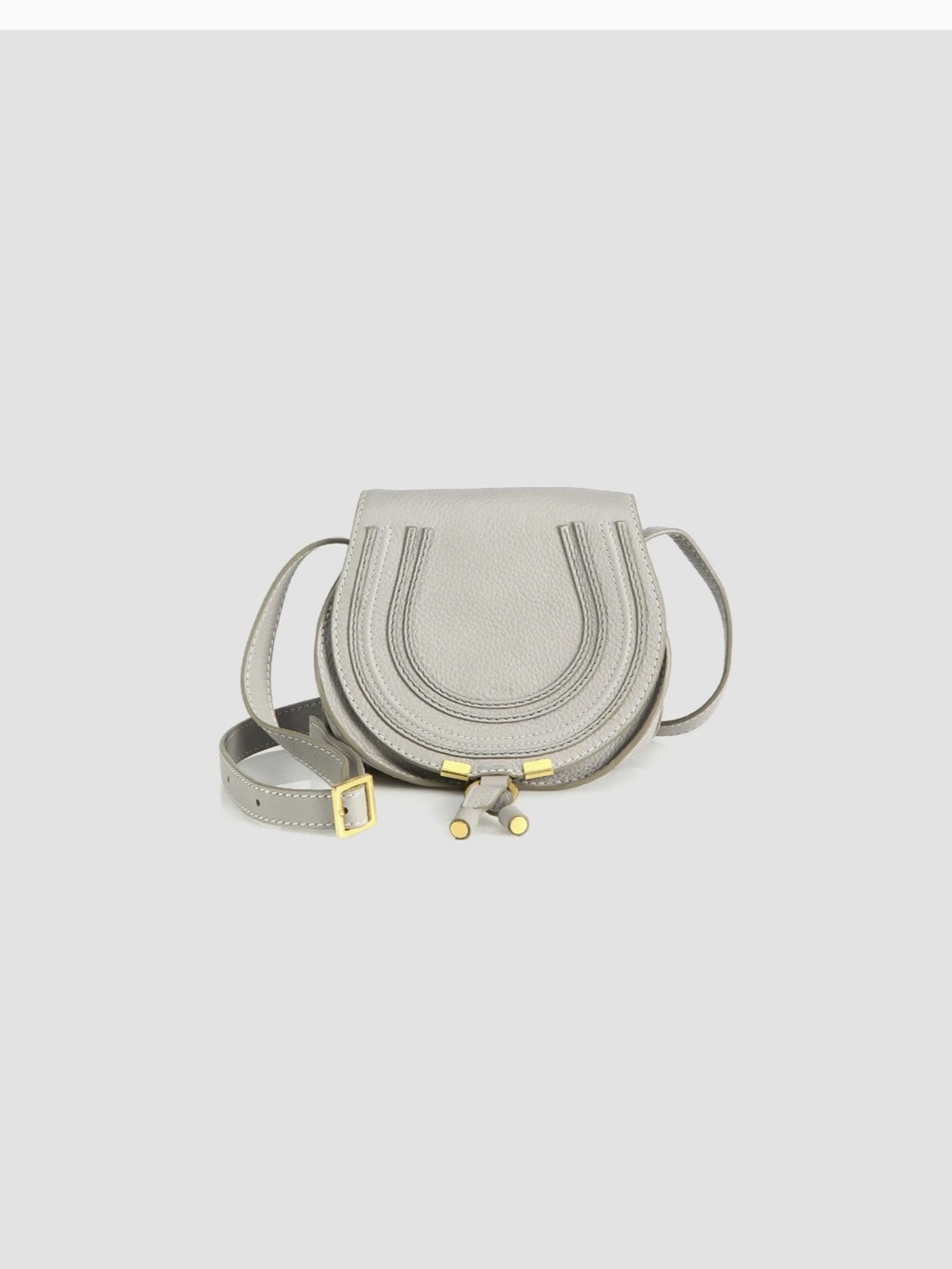 ChloΓ© Small Marcie Leather Saddle Bag